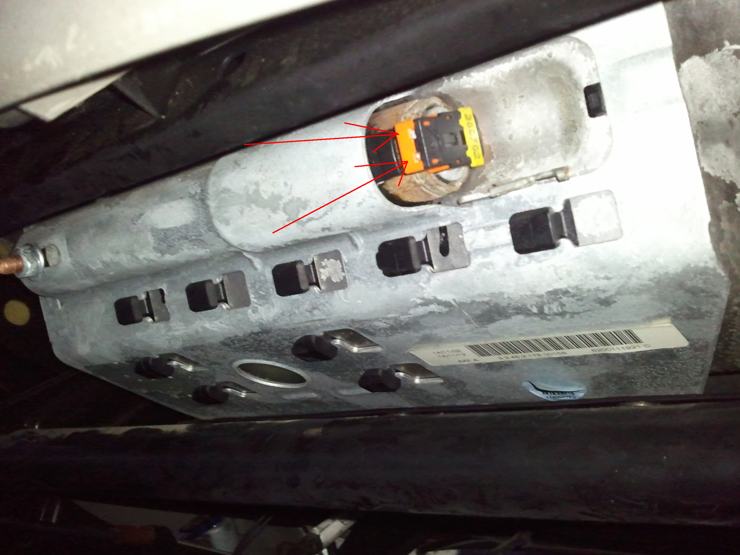 Megane II, czujnik airbag pod fotelem kierowcy Elektr