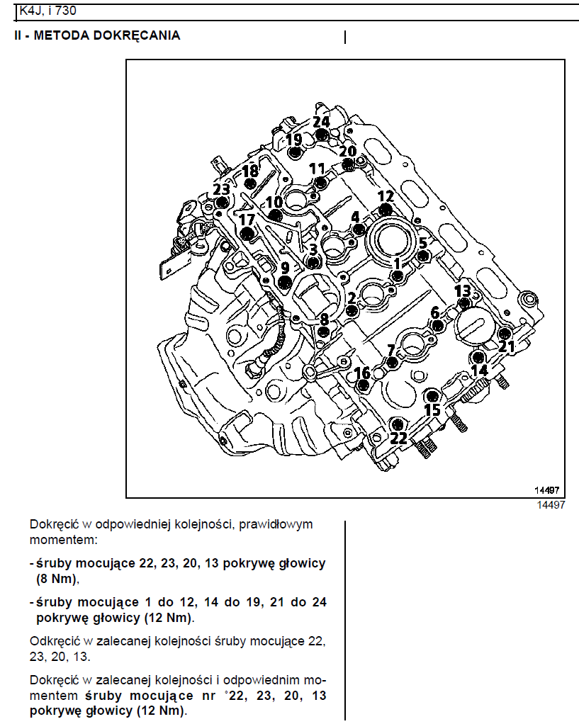 Pokrywa Zaworów 1.4 16V 98Km - Momenty Dokręcania - 1.4 Benz. - Forum Renault Megane, Scenic, Fluence