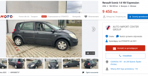 Screenshot 2022-12-31 at 01-46-52 Używane Renault Scenic - 9 450 PLN 186 000 km 2006 - otomoto.pl.png
